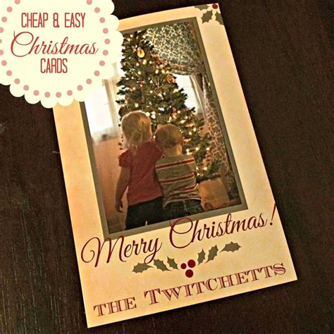 Cheap and Easy Christmas Cards - Twitchetts