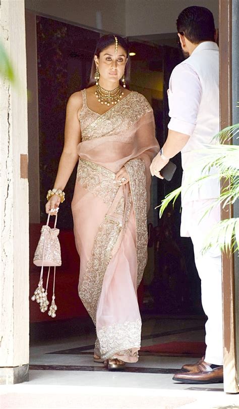 Decoding Kareena Kapoor Khans Look In Pink Manish Malhotra Saree For Ranbir Alia Wedding