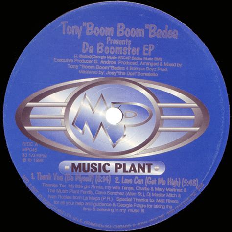 Tony Boom Boom Badea Da Boomster Ep Releases Discogs
