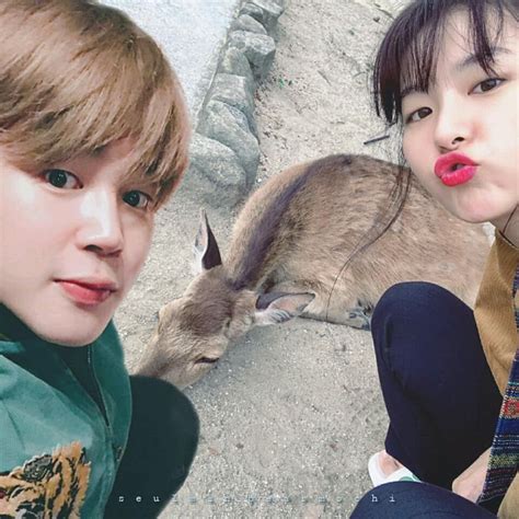 Image May Contain 2 People Child And Outdoor Foto Bts Jimin Seulgi