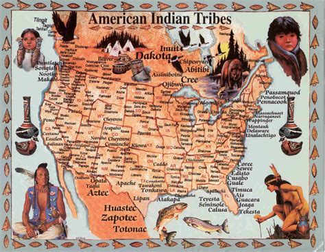 Map Of Us Native American Tribes