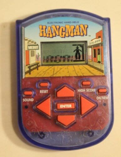 Hangman Electronic Handheld Travel Game 1995 Milton Bradley Tested