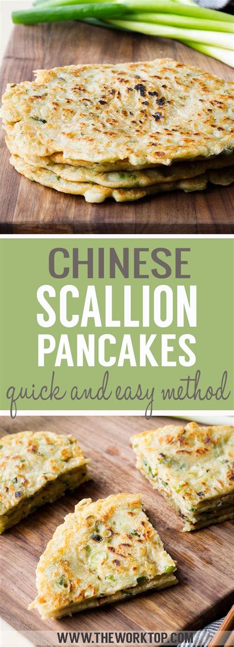 Quick Chinese Scallion Pancakes No Kneading The Worktop Recipe