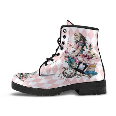 Combat Boots Alice In Wonderland Ts 42 Colorful Series Etsy