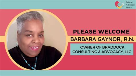 Nurse Patient Advocate Barbara Gaynor Rn Braddock Consulting