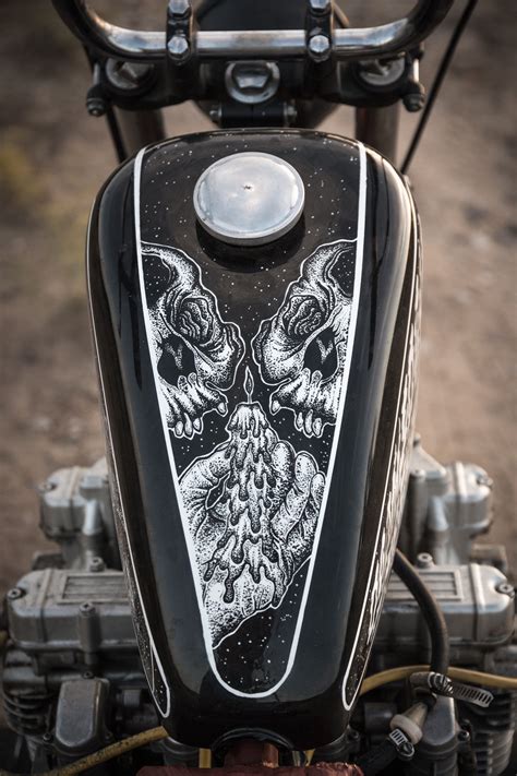 Hand Painted Motorcycle Gas Tank By Christina Hunt Photo By Travis
