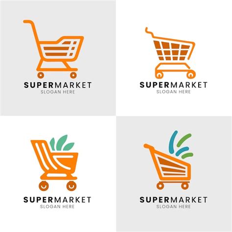 Premium Vector Supermarket Logos Set