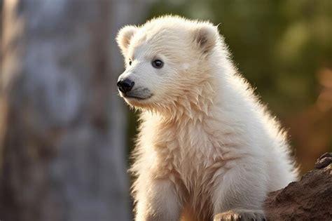 Premium Photo Polar Bear Cub Outdoors
