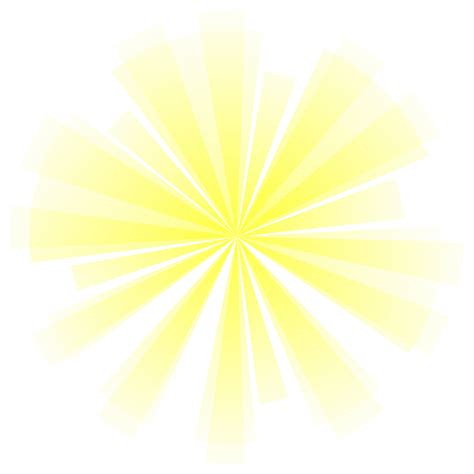 Yellow Sun Rays Gradient Light Effect Transparent Vector Art Yellow