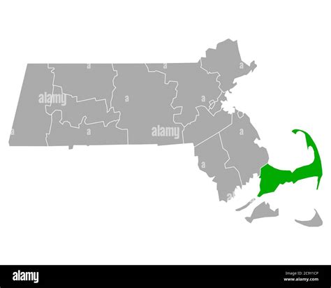 Map Of Barnstable In Massachusetts Stock Photo Alamy