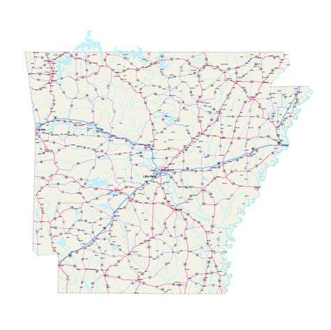 County Map Of Arkansas With Roads