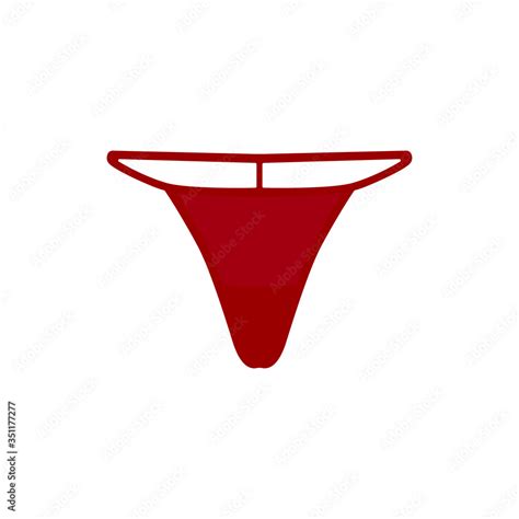 String Thong Icon Feminine Underwear Symbol Modern Simple Vector