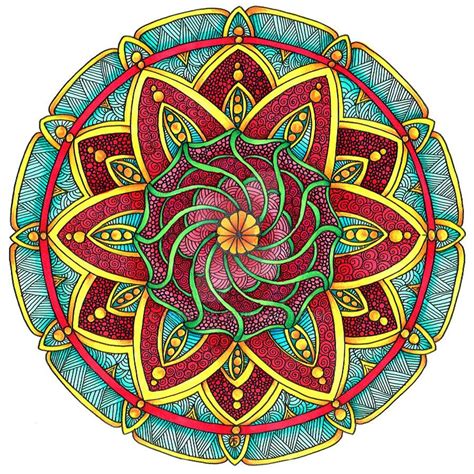 Coloured Version Of Mandala 1 July 2014 By Artwyrd On Deviantart