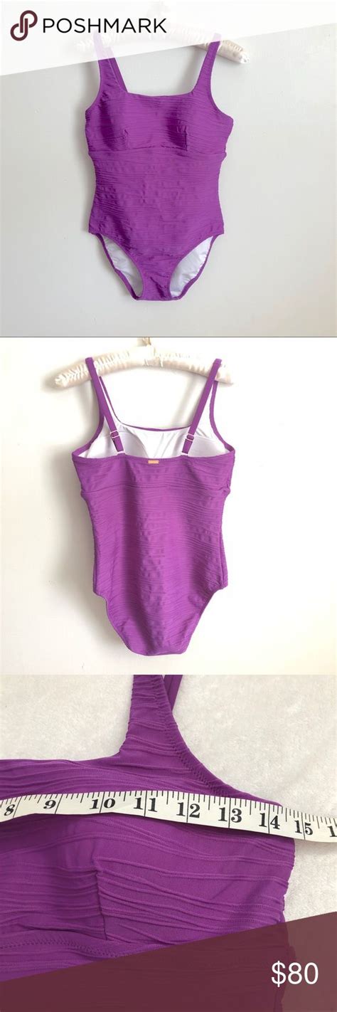 nwot lands end purple ruched swimsuit one piece 4 ruched swimsuit one piece one piece swimsuit