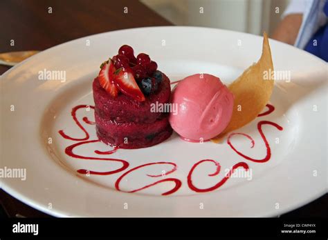 Plate Of Fancy Restaurant Food Nouvelle Cuisine Stock Photo 50273998