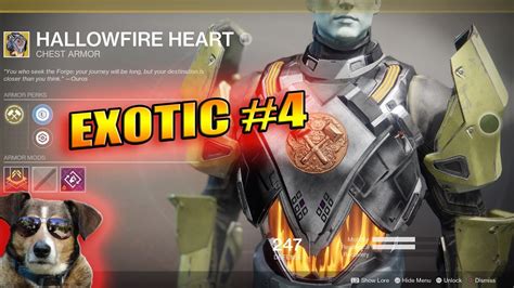 Destiny 2 Exotic Engram 4 Hallowfire Heartchest Armor Youtube