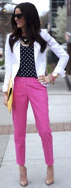 The Pink Peonies Hot Pink Pants White Pants Pink Jeans Outfit Jeans