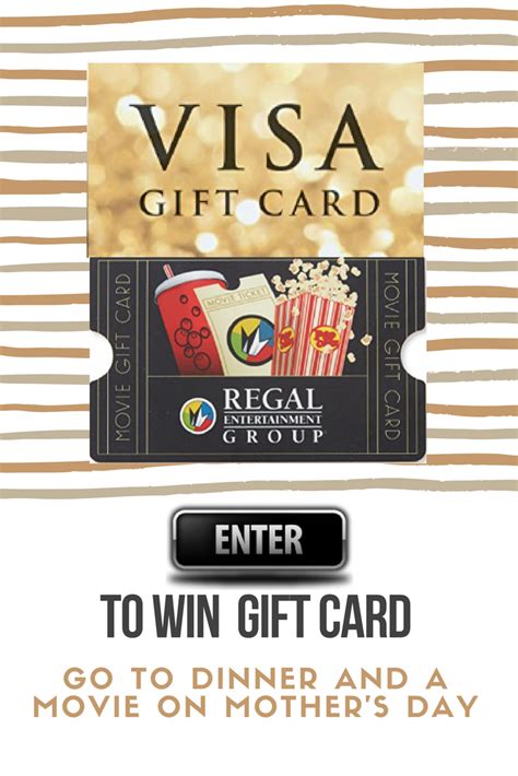You can check your gift card dinner balance in two ways: Mother's Day Giveaway top prize $100 Visa Card and $50 Regal Movie Card. Go to dinner and a ...
