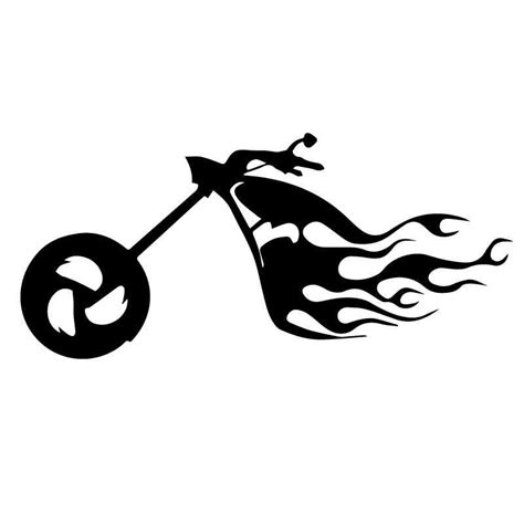 Harley Davidson Moto Flames Sticker