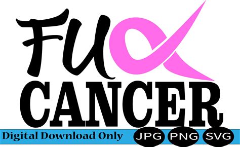 Fu Cancer Svg Cancer Svg Pink Svg Ribbon Svg Cancer Vector Anti