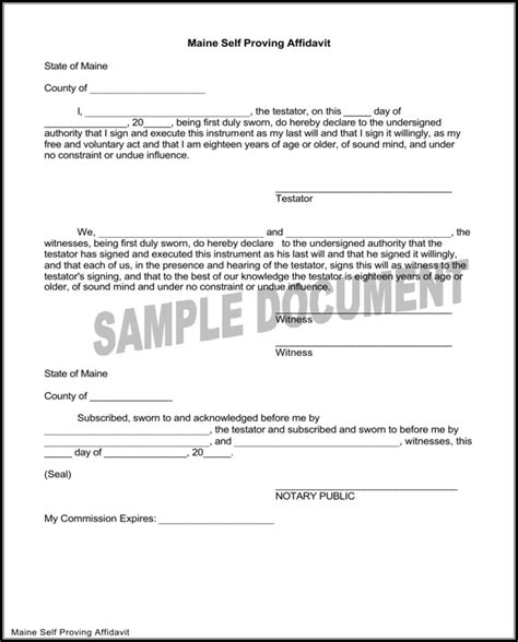 Download Maine Last Will And Testament Form For Free Page 13