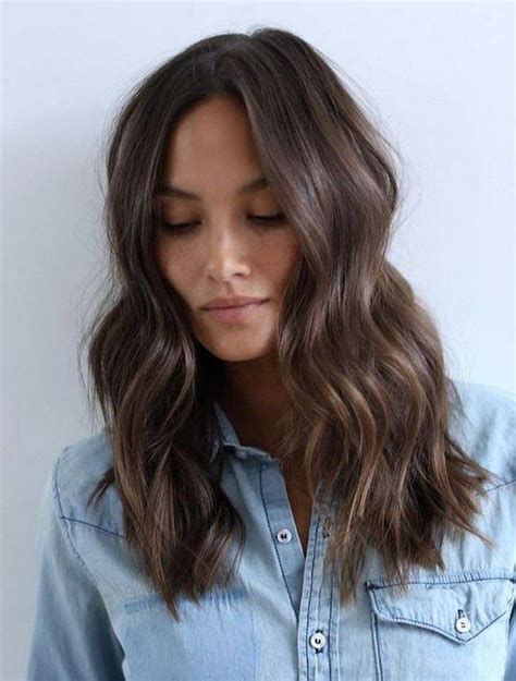 Liven it up by adding golden brown or copper highlights. 30+ brown medium hairstyle featuring natural wave ideas ...