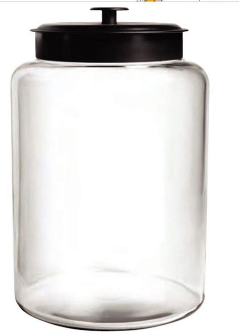 Large Montana Glass Jar Wblack Metal Lid Candy Canister