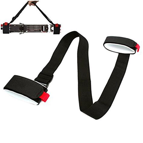 Adjustable Skiing Pole Shoulder Hand Carrier Lash Handle Straps Porter