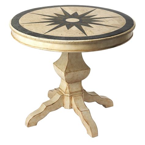 Butler Specialty Remus Fossil Stone Foyer Table Round Foyer Table
