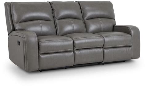 Asher Dark Gray Lthrvinyl Reclining Sofa