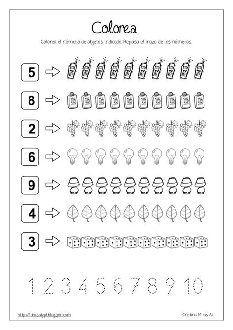 Fichas Números Del 1 10 Educación Infantil Teachers Day Message