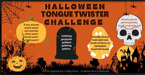 Halloween Tongue Twister Challenge Espace Pédagogique