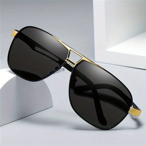 Mens Driving Pilot Sunglasses Fashion Double Bridge Uv400 Eyewear Eyecrafters Designer Hd