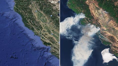 Satellite Images Show Devastating Extent Of California Wildfires