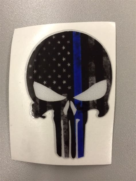 Punisher Blue Line Decal
