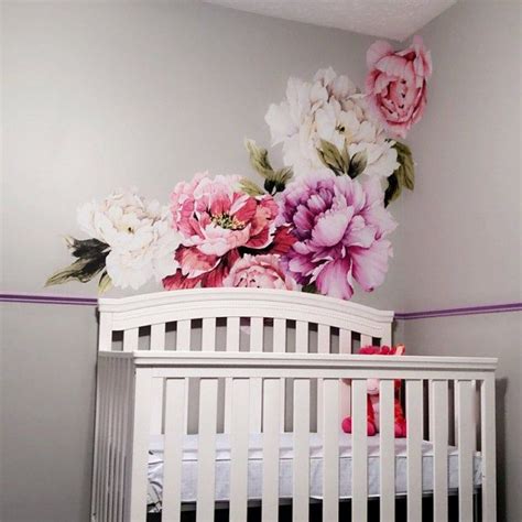 Mural Wall Art Nursery Wall Decals Vinyl Wall Decals Flower Mural