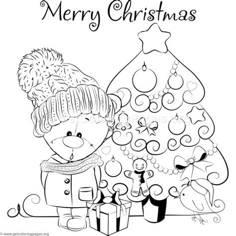 Coloring pages can be of designs such as animals, birds, scenic pages, animated pictures, cartoons characters, comic books characters, some. Cartoon Christmas Tree and Teddy Bear Coloring Pages ...