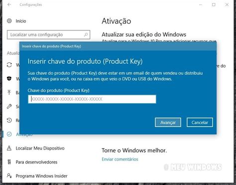 Como Alterar A Chave Do Produto Product Key No Windows 10 Meu Windows