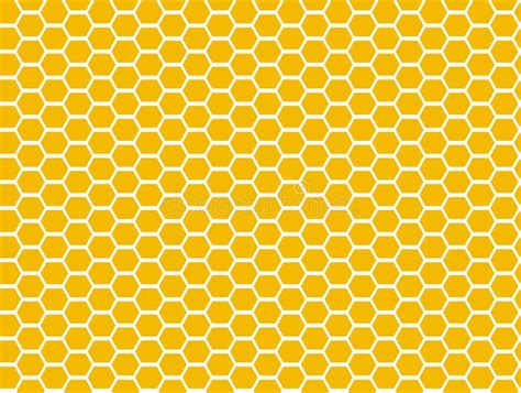 Honeycomb Honey Yellow And White Seamless Pattern Vector Hexagons Of