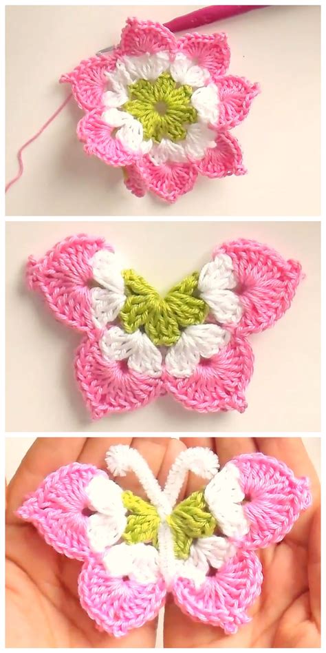 Butterfly Crochet Pattern Learn Making Pretty 3d Crochet