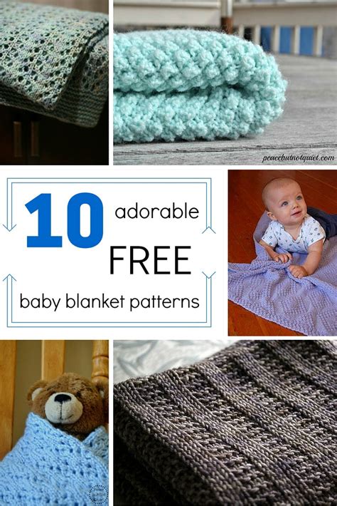 Knit baby booties, baby blankets, layettes, cardigans, sweaters and everything in between. 10 Adorable Baby Blanket Knitting Patterns | Peace but Not ...