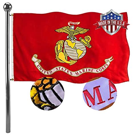 jayus embroidered us marine corps usmc military flags 3x5 outdoor 340d heavy duty nylon