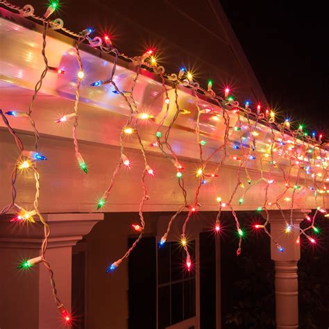 Christmas Icicle Light 150 Multi Red Green Pink Blue Yellow