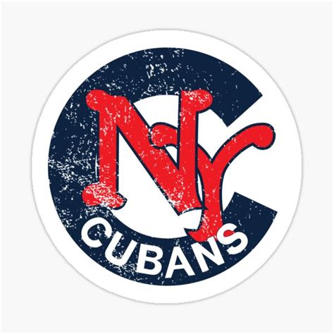 New York Cubans Distressed Circle Logo Defunct Baseball Team