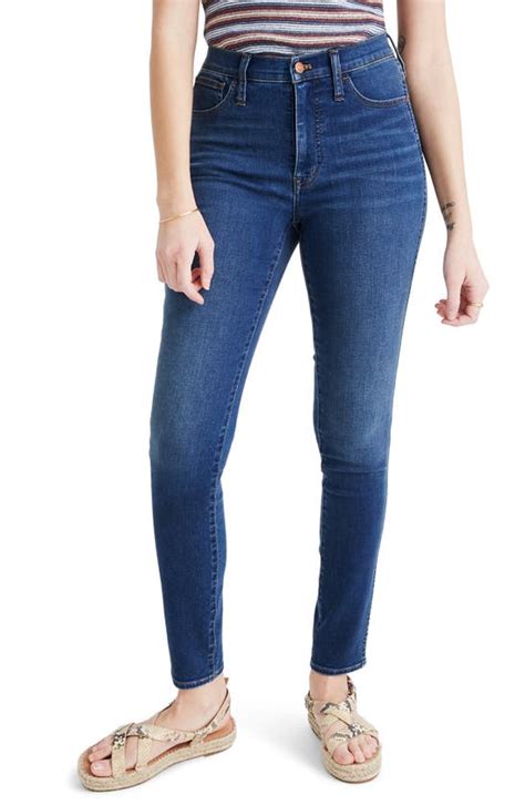 Madewell The Slim Distressed High Rise Jeans In Playford Wash Modesens