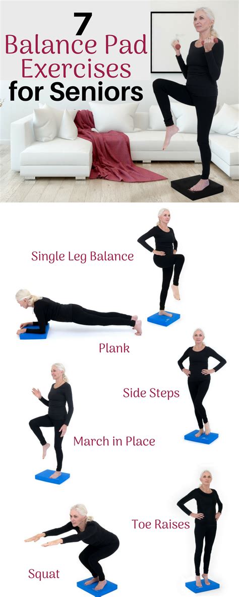 7 Balance Pad Exercises For Seniors Senior Fitness Exercise