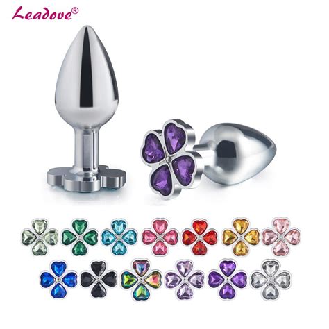 New Arrival Small Size Four Leaves Clover Stainless Steel Crystal