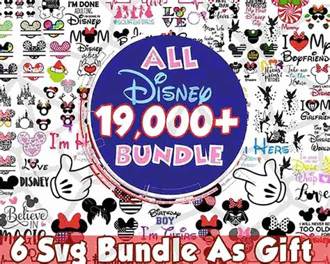 19k file Mega Designs Disney bundle svg, Disney svg