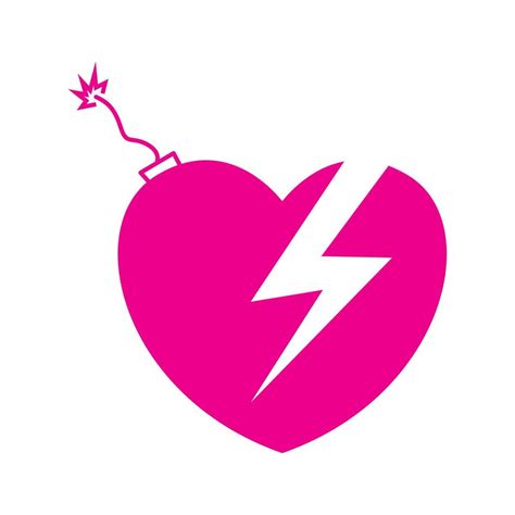 Pink Heart Explode Logo Design Vector Graphic Symbol Icon Illustration