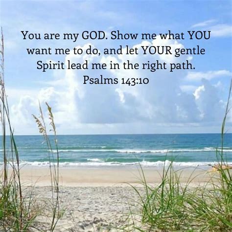 Psalms 14310 You Are My God Show Me What You Want Me To Do And Let